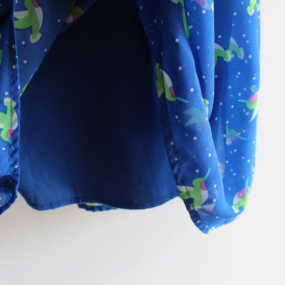 Route 66 Girl Dress Size 10 12 Chiffon Hummingbird - Picture 6 of 6